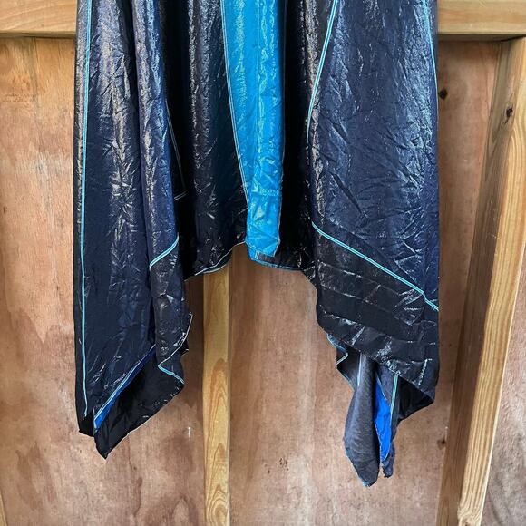 Diane Von Furstenburg Silk Metallic Colorblock Dress Size 10 - Picture 8 of 11